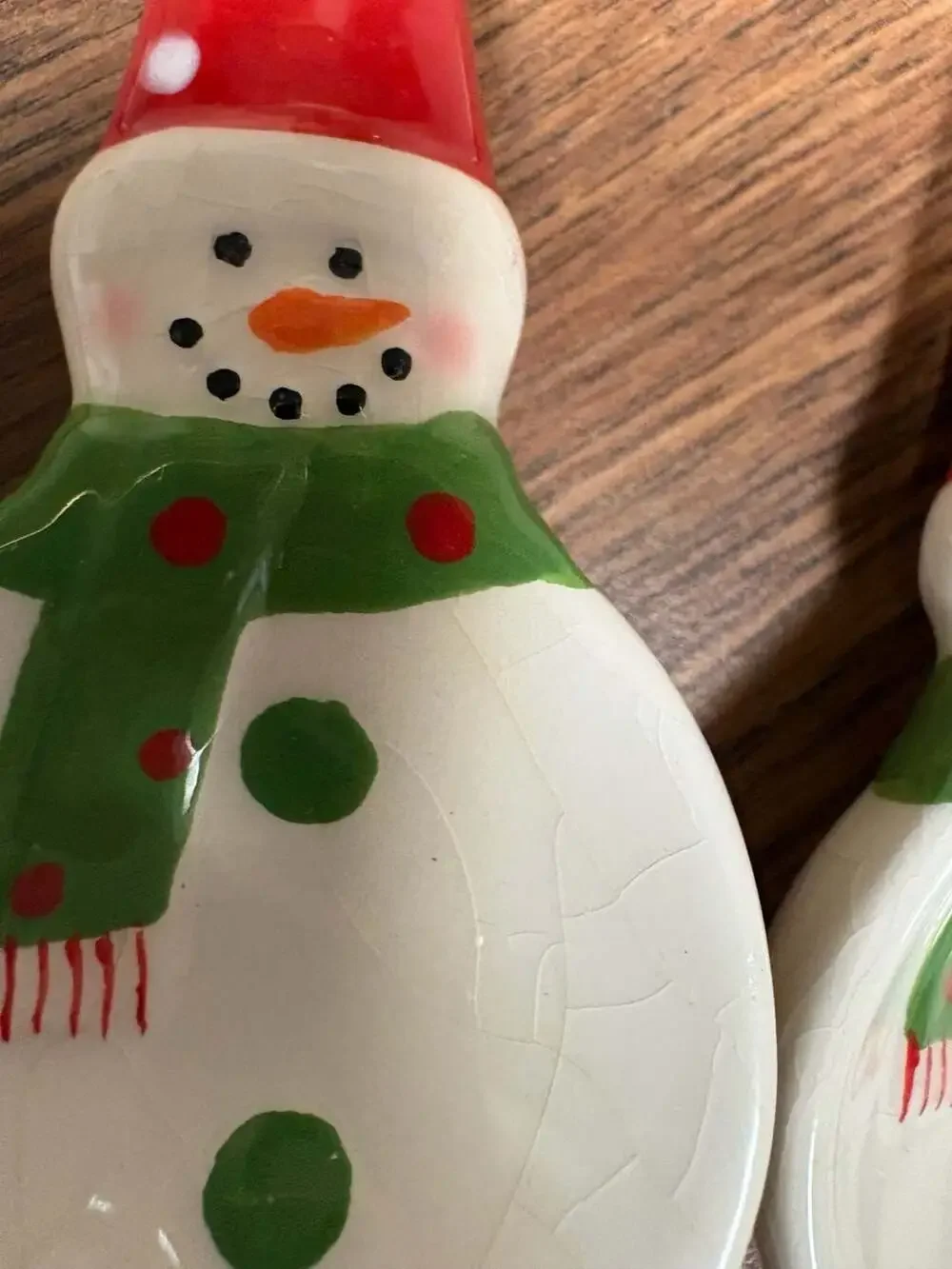 Snowman Holiday Ceramic Measuring Spoon Set